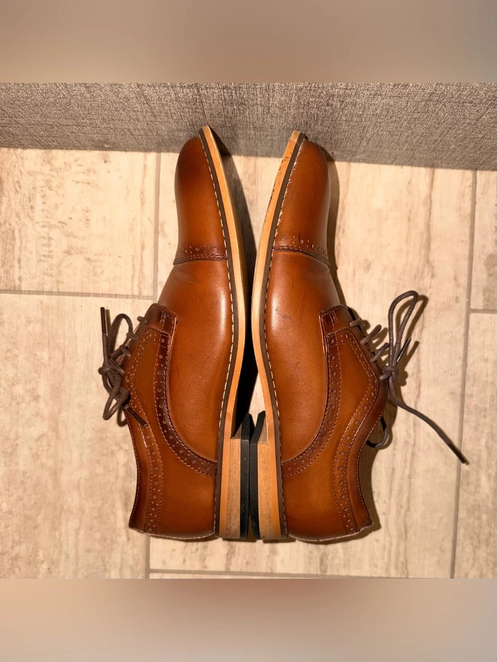 Stacy Adams Men’s Dickinson Cap-Toe Oxford Brown Shoes Size 4M